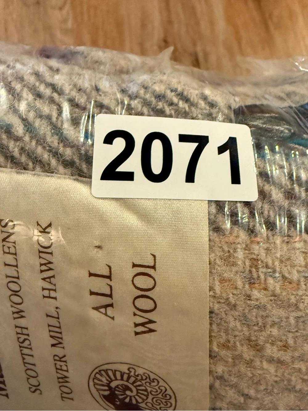 Vintage Murray Brothers Wool Blanket Throw Scottish Woolens Plaid 63” X 60”